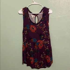 Maurices floral print babydoll top